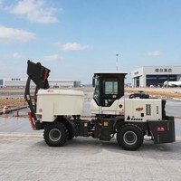 Camion malaxeur à béton portable de 1,5 m3 à chargement automatique, entièrement hydraulique, avec pompe à engrenages, mini mobile pour la construction