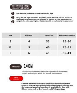 Collar de Perro de Cuero Genuino de Lujo al por Mayor, Cierre de Hebilla <span class=keywords><strong>Extra</strong></span> Ancho y Afilado, para Todas las Temporadas, Galgo, Whippet - Product Image 4