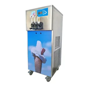 Vertical Frozen Yogurt 3 Flavor Soft Ice Cream Machine with CE