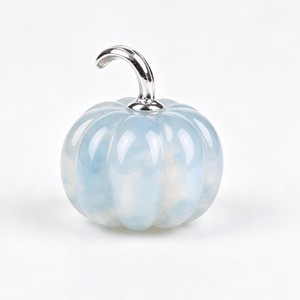 Venta al por mayor de mini estatuas de calabaza de cristal natural mixto, calabazas de piedras preciosas talladas a mano para colección de cristales y adorno de escritorio. - Product Image 2