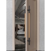 Poignée de porte minimaliste en acier inoxydable pour portes doubles en verre sans cadre ou en bois, idéale pour hôtels, centres commerciaux, entrées – Quincaillerie personnalisée