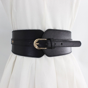 Ceinture large tendance pour femme, style vintage, élastique, en cuir PU, avec boucle en alliage, accessoires - Product Image 4