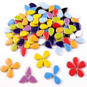 El sanatları için gözyaşı mozaik fayans, çocuklar için Waterdrop yağmur damlası seramik mozaikler kiremit zanaat yığınları DIY mozaik yapma - Product Image 2