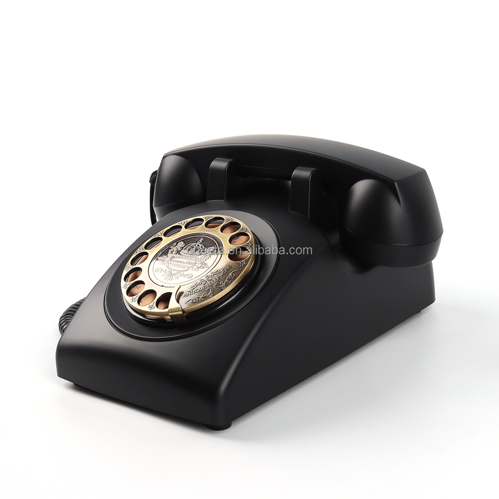 Античная металлическая Поворотная клавиатура, свадебная запись, аудиосообщение, гостевая книга, гостевая книга, телефон