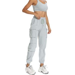 Pantalones Deportivos de Cintura Elástica con Cordón para Mujer, Color Personalizado, Alta Calidad, Poliéster, Estilo Cargo, Venta al por Mayor - Product Image 1