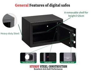 Châu Âu Nóng Bán 20Cm Kim Loại An Toàn Tiền Gửi Hộp An Toàn Locker Nhỏ Kỹ Thuật Số Tiền An Toàn Hộp Điện Tử An Toàn Locker - Product Image 6