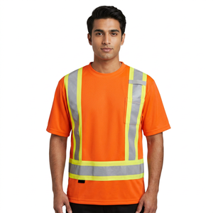 Security Multiple Sizes Oem Workwear Working <b>T</b>-<b>Shirt</b> Construction <b>Hi</b> <b>Vis</b> Clothing Reflective Working <b>T</b>-<b>Shirt</b> - Product Image 1