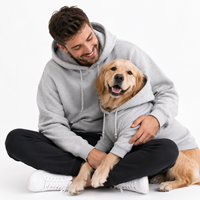 Sweatshirts pour chien en bambou avec motif de logo personnalisé, assortis au sweatshirt de l'owner, ensemble de vêtements assortis pour la famille