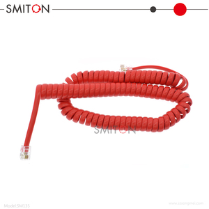 Câble téléphonique en <span class=keywords><strong>spirale</strong></span> noir et blanc RJ9 RJ10 4P4C, combiné téléphonique, câble enroulé - Product Image 3