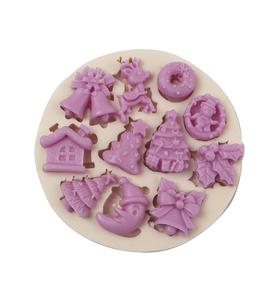 Silicone kẹo khuôn phim hoạt hình Cây giáng sinh, nai sừng tấm, bông tuyết Silicone khuôn được sử dụng cho nhà bếp nướng và bánh trang trí - Product Image 5