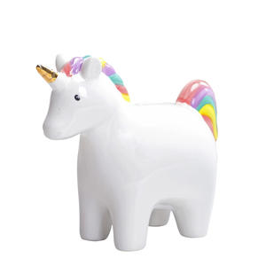 Décoration de maison pour enfants <span class=keywords><strong>tirelire</strong></span> en céramique de <span class=keywords><strong>cheval</strong></span> licorne créative - Product Image 1