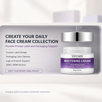 Soin éclaircissant professionnel pour un teint uniforme, formule hydratante, absorption rapide, crème légère, soin du visage quotidien, crème blanchissante