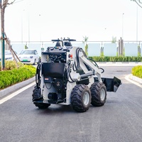 Topsense Euro 5 EPA Diesel Skid Steer Mini pale ruote con tagliaerba