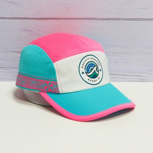 Casquette de course à 5 panneaux avec découpe laser et broderie, séchage rapide, maille ultralégère respirante, protection, logo personnalisé, pour le <span class=keywords><strong>camping</strong></span> et la course à pied - Product Image 1
