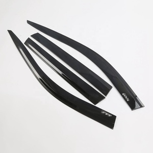 Accesorios Exteriores, Parasoles Laterales para Ventanas, Visera para Lluvia, Visera para Puerta, Cromado Negro para 2019 - Product Image 2
