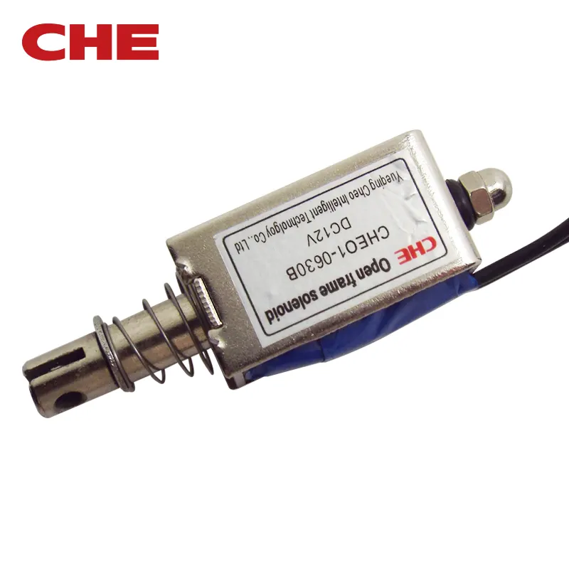 CHEO1-0630B 12v 24v DC cadre ouvert push pull électroaimant solénoïde Miniature linéaire solénoïde