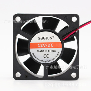 พัดลมระบายความร้อน Sqgiun 60 มม. 12V DC ขนาด 60x60x20 มม. แบบสองสาย สำหรับคอมพิวเตอร์ พาวเวอร์ซัพพลาย อินเวอร์เตอร์ - Product Image 1