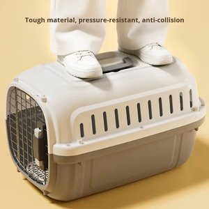 Cage <span class=keywords><strong>de</strong></span> <span class=keywords><strong>transport</strong></span> pour animaux <span class=keywords><strong>de</strong></span> compagnie, approuvée par les compagnies aériennes, écologique, portable, 51*35*31cm, <span class=keywords><strong>en</strong></span> PP et acier inoxydable, pour chat et <span class=keywords><strong>chien</strong></span> - Product Image 1
