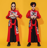 Costume de danse du lion de style chinois de haute qualité pour garçons, filles et enfants, costume de tambourinage