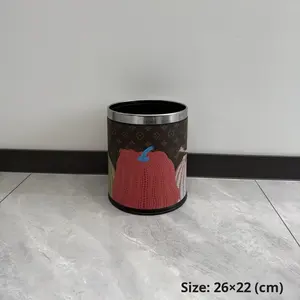 <span class=keywords><strong>Cubo</strong></span> de <span class=keywords><strong>Basura</strong></span> de Plástico Mini de Estilo Clásico y Lujoso, con Tapa Abierta, Forma de Barril, Decoración Creativa para el Hogar, <span class=keywords><strong>Cubo</strong></span> de Almacenamiento - Product Image 2