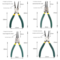 Jeu de 4 pinces à circlips avec étui de rangement Kit de pinces à circlips de 7 pouces pour outil de retrait des anneaux de retenue