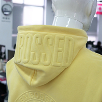 Sudadera con Capucha de Invierno Unisex de Alta Calidad con Botones en Relieve 3D, Cuello Alto con Cremallera, Hombros Caídos, Estampado DTG Personalizado y Bordado Puff