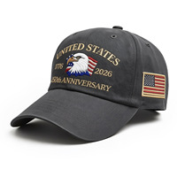 Casquette de baseball personnalisée en gros pour le 250e anniversaire des États-Unis, 100 % coton, brodée, commémorative, sportive, pare-soleil pour les célébrations