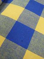 Tissu en flanelle sergé brossé double face T/C teint à carreaux bleus pour uniformes scolaires, jupes et chemises pour garçons - Vente en gros