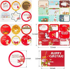 Étiquettes autocollantes pour cadeaux de noël, motifs adhésifs de noël, étiquette de nom, étiquette de cadeau de vacances, petite - Product Image 2