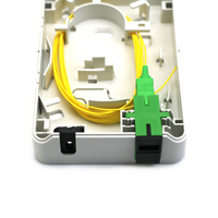Mini Caja Terminal de Fibra Óptica FTTH para Montaje en Pared, Placa Frontal de ABS con Pigtales Integrados para Instalación en Premises