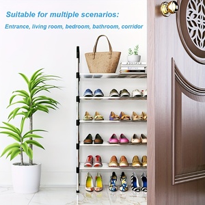 Household Steel Pipe <b>Shoe</b> <b>Rack</b> Dormitory 5-layer Dustproof <b>Shoe</b> Cabinet Storage <b>Rack</b> Height Adjustable <b>Metal</b> <b>Shoe</b> <b>Rack</b> - Product Image 6