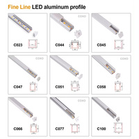 Mini profil LED moderne ultra-mince pour l'installation d'éclairage linéaire encastré et en saillie pour armoires et cuisines