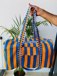 Handmade Washable <b>Large</b> Quilted Duffel <b>Bags</b> Quilted Fabric Women Travel <b>Bag</b> Reusable <b>Beach</b> Overnight Duffel <b>Bags</b> - Product Image 5