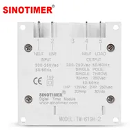 Minuteur numérique LCD SINOTIMER TM619H2 220V AC, programmable hebdomadaire, contrôle de relais pour éclairage, CE RoHS
