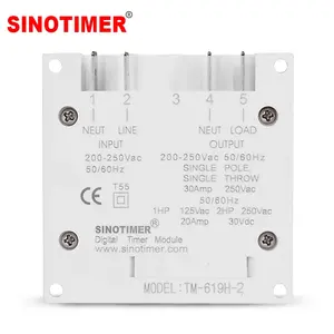 Minuteur numérique LCD SINOTIMER TM619H2 220V AC, programmable hebdomadaire, contrôle de relais pour éclairage, CE RoHS - Product Image 2