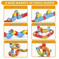 Juguete de Construcción DIY: Pista Mágica para Coches, Tren Eléctrico de Levitación, Juguetes Educativos STEM de Plástico, Rieles de Tren Pequeños, Juguete de Ensamblaje DIY
