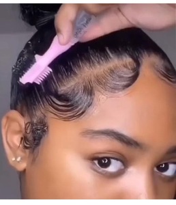 Spazzola per bordi impermeabile 2 in 1 e Dispenser di Gel per intrecciare il bordo dei <span class=keywords><strong>capelli</strong></span> del bambino spazzola per il controllo del Gel - Product Image 3