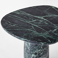 New Verde Alpi Marbre Table Basse Salon Canapé Centre Table Triangle Vert Marbre Table Basse