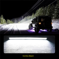 Barre lumineuse LED pour camion de 53 pouces, blanche, double rangée, barre lumineuse LED tout-terrain, barres lumineuses LED pour toit, accessoires de voiture, éclairage extérieur