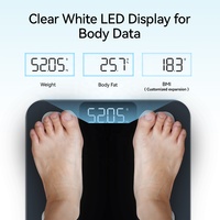 Báscula digital de grasa corporal y IMC inteligente, sensor de peso para el baño, báscula inteligente con batería, certificado RoHS, peso máximo 180kg