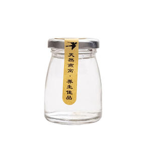 ベストセラー各種小型バードネストガラスジャー100mlラウンドハニージャー150ml高品質クアラスクエアガラスボトルジャー - Product Image 1