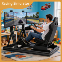 Cockpit de simulation de course universel pour PC, PS5, Xbox Series X/S, série 6000, avec cadre en aluminium découpé et plié, tout-en-un pour jeux de course