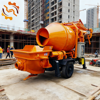 Bétonnière avec pompe, bétonnière mobile avec pompe, bétonnière avec pompe hydraulique pour petits projets de construction