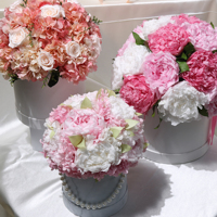 Centres de table intérieurs, Décoration d'intérieur, Arrangements floraux, Bouquets, Cadeaux, Fleurs éternelles préservées, Pivoines, Roses