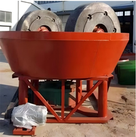 Broyeur à double roue pour l'or (1200 Wet Pan Mill) pour le traitement des minerais - Équipement minier et de traitement des matières premières