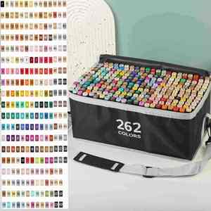 80 couleurs, marqueurs permanents effaçables non toxiques, double embout, marqueurs à l'alcool, coffret de marqueurs d'art, pour artistes, adultes, enfants - Product Image 2