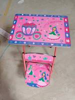 Table d'étude moderne pour enfants de maternelle (garçons/filles) – Bureau pliable pour devoirs avec chaise intégrée