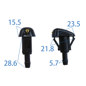 Ugello lavavetri a ventaglio regolabile, testina spray atomizzante modificata per tergicristallo anteriore Toyota <span class=keywords><strong>Yaris</strong></span>, ricambi di aggiornamento disponibili - Product Image 1