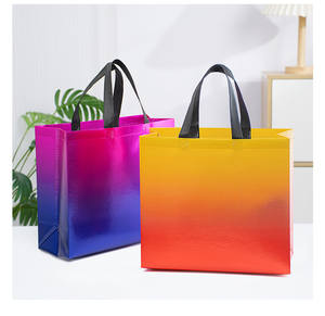 Sac à main tissé dégradé de couleur tendance, sac fourre-tout imperméable dégradé, sacs de shopping tissés grande capacité, sacs fourre-tout portables - Product Image 5