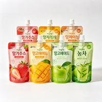 Pochettes souples personnalisées imprimées, recyclables, pour eau, lait, jus, avec bec verseur, format stand-up, 16 oz